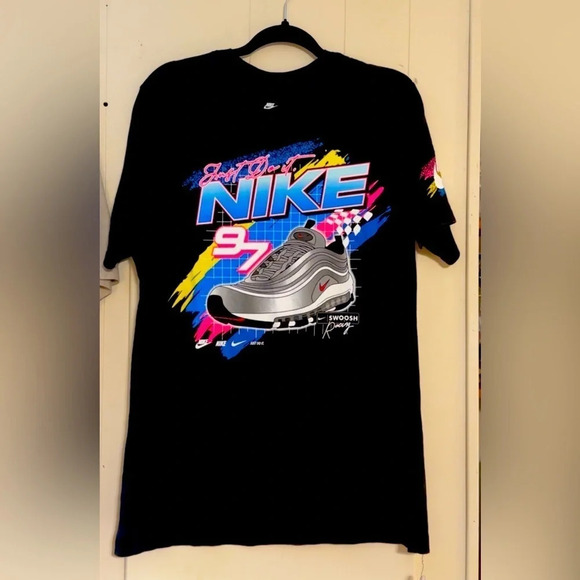 Nike Sportswear Air Max 97 Racing Graphic Black T-Shirt Size Men's Medium - Picture 1 of 2